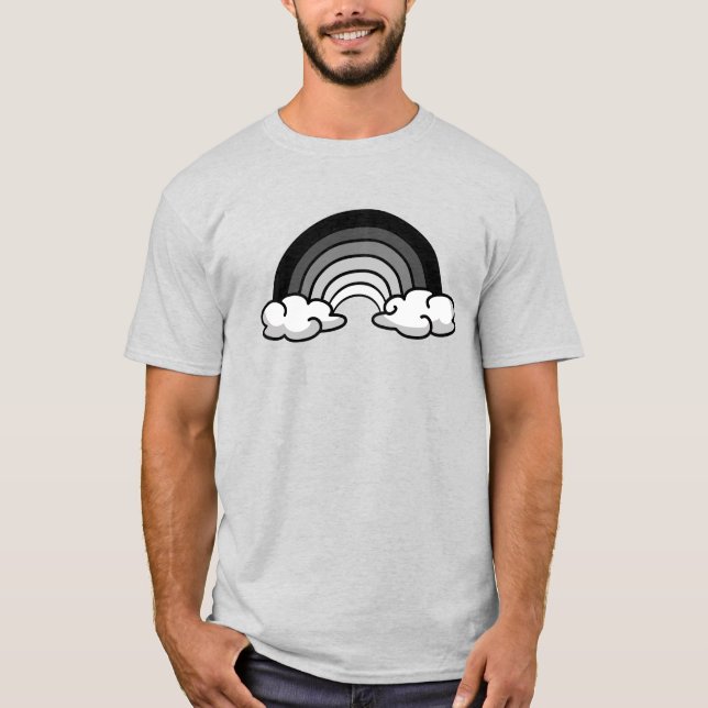Camiseta Arco-íris cinza (Frente)