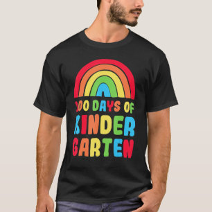 Camiseta Arco-Íris Colorido 100 Dias De Jardim Kinder Dia D
