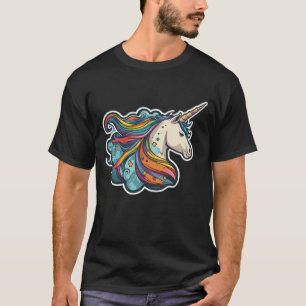 Camiseta Arco-Íris Colorido - Corno Unicórnio Adicionar Alg