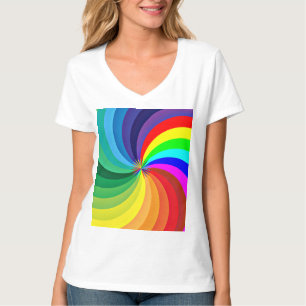 Camiseta Arco-Íris Colorido Mandala