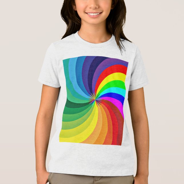 Camiseta Arco-Íris Colorido Mandala-46556 (Frente)