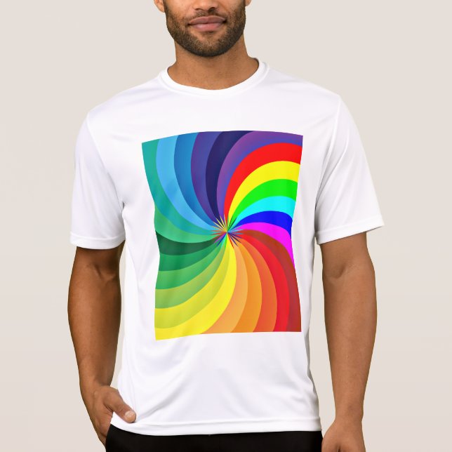 Camiseta Arco-Íris Colorido Mandala-46556 (Frente)