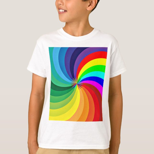 Camiseta Arco-Íris Colorido Mandala-46556 (Frente)