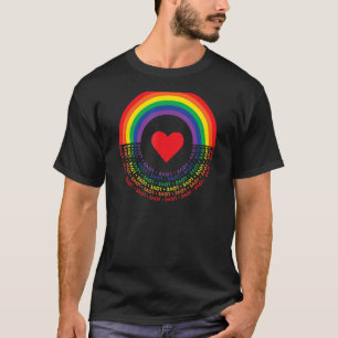 Camiseta Arco-Íris Com Círculo De Amor, Todos Incluindo Acc
