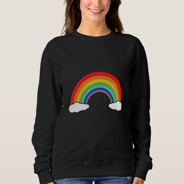 Camiseta Arco-íris com nuvens (Frente)