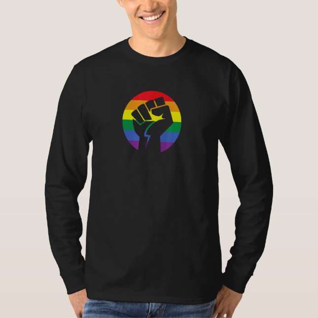 Camiseta Arco-Íris com Orgulho gay Mês de Sinalizador Lgbt (Frente)
