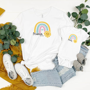 Camiseta Arco-Íris com Sun Mama Mini Matando Mamãe
