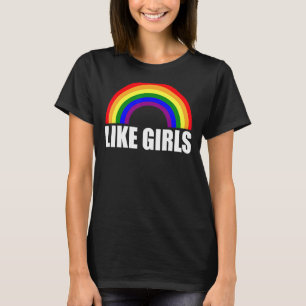 Camiseta Arco-Íris Como Meninas Lésbicas