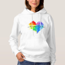 Arco-Íris Coração Hoodie