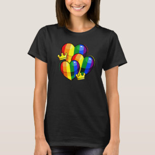Camiseta Arco-Íris Coração Lgbt Q Ficheiro Cotovelo Gay P