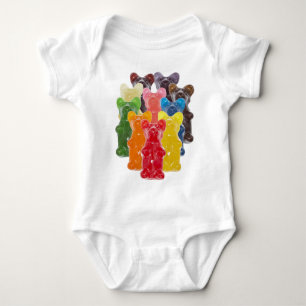 Camiseta arco-íris cores doce amante doce ursinho