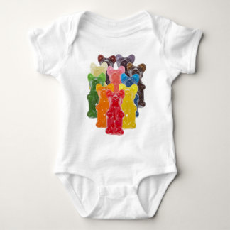 Camiseta arco-íris cores doce amante doce ursinho