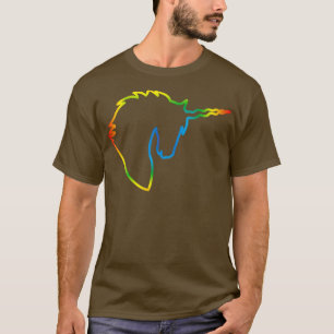 Camiseta arco-íris cores unicórnio 11