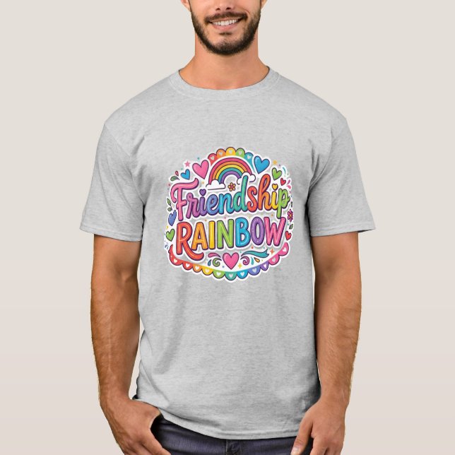 Camiseta Arco-íris da Amizade (Frente)