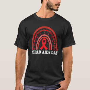Camiseta Arco-íris da Consciência Mundial da Aids