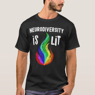 Camiseta Arco-íris da Neurodiversidade Tourette TDAH Autism