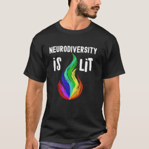 Camiseta Arco-íris da Neurodiversidade Tourette TDAH Consci