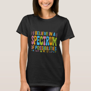Camiseta Arco-íris de apoio à conscientização do autismo