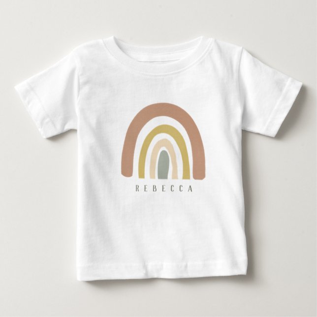 Camiseta arco-íris de aquarela (Frente)