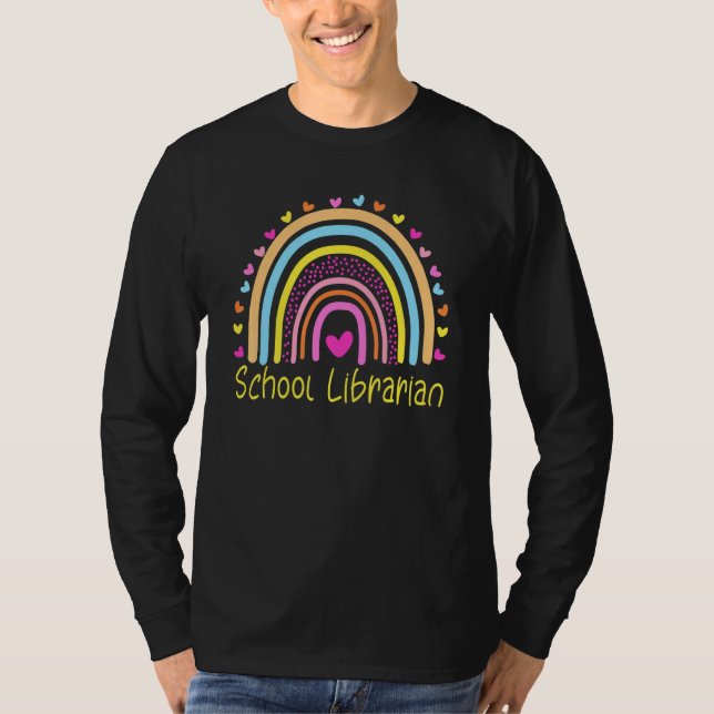 Camiseta Arco-Íris de Bibliotecas Escolares (Frente)