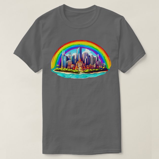 Camiseta Arco-íris de Chicago (Frente do Design)