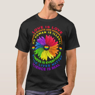 Camiseta Arco-Íris de Direitos Humanos LGBT -escala padrão-