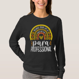 Camiseta Arco-Íris De Girassol Paraprofissional De Volta À
