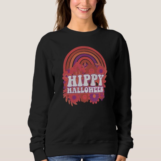 Camiseta Arco-íris de Halloween Hippie (Frente)