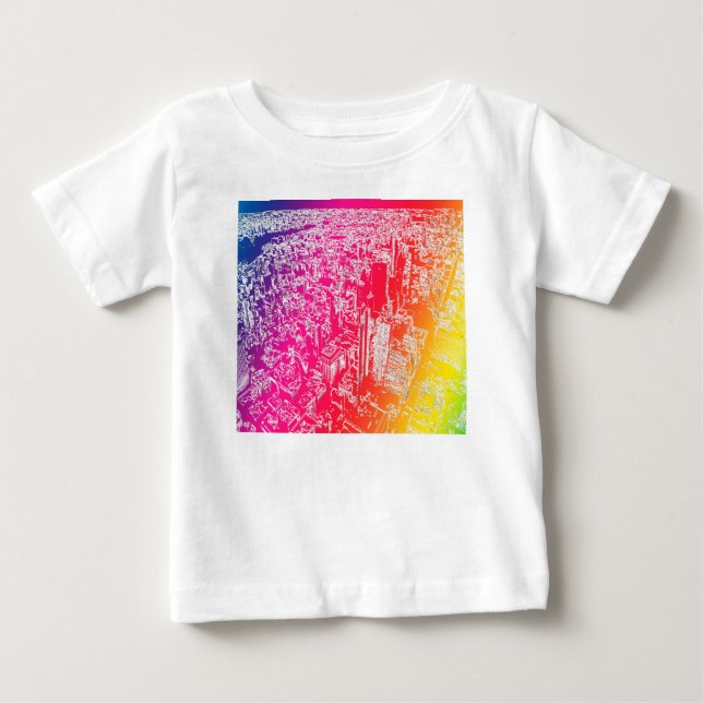 Camiseta Arco-íris de Manhattan (Frente)