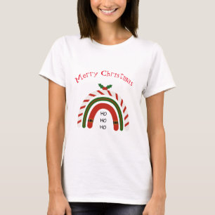 Camiseta Arco-Íris de Natal Deixe nevar