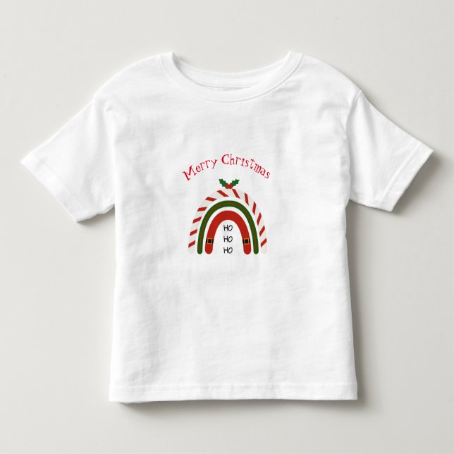 Camiseta Arco-Íris de Natal Deixe nevar (Frente)