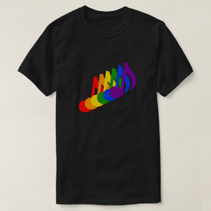 Camiseta Arco-íris de notas musicais