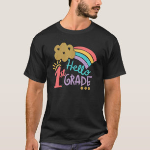 Camiseta Arco-Íris De Nuvem Bonito Alô, Professora Da Class