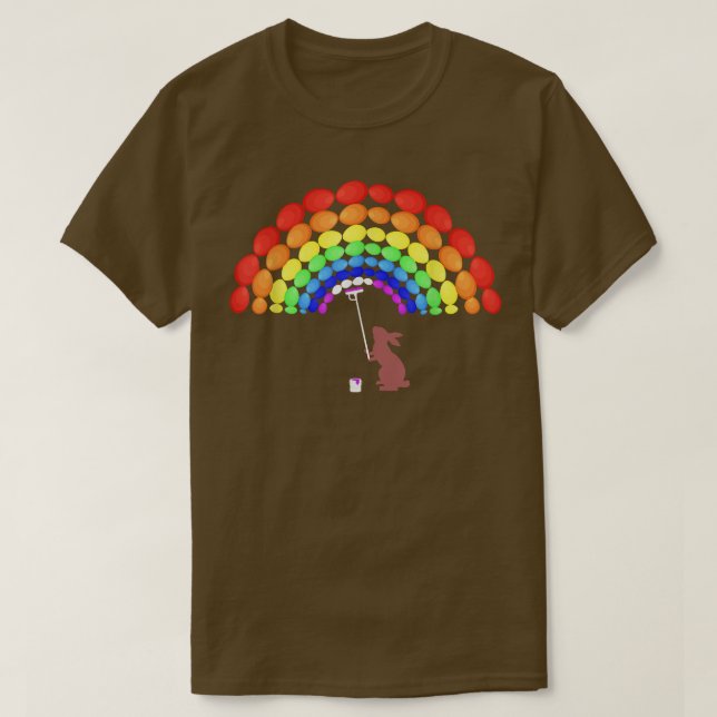 Camiseta Arco-íris de pintura de asterbunny feito de felz p (Frente do Design)