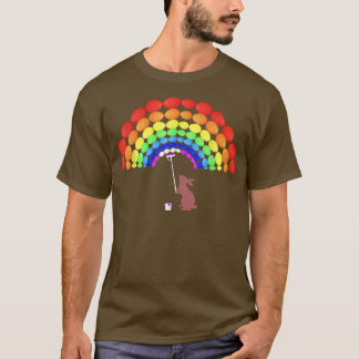 Camiseta Arco-íris de pintura de asterbunny feito de felz p