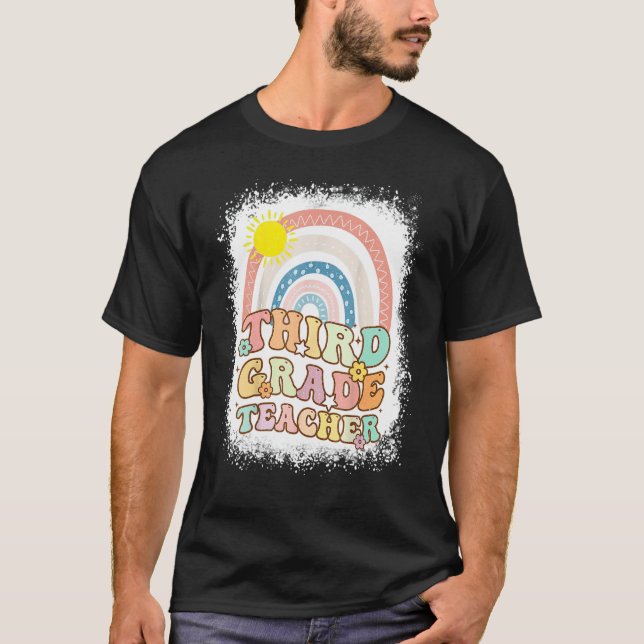 Camiseta Arco-Íris De Terceiro Grau Branqueado De Volta À E (Frente)