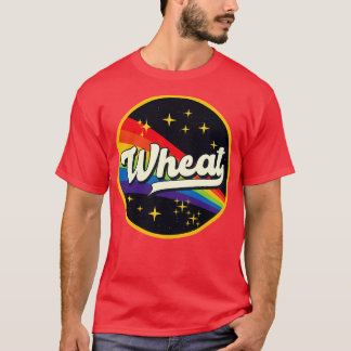 Camiseta Arco-Íris De Trigo No Estilo De Vintagem Espacial