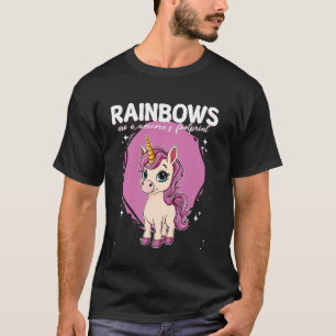 Camiseta Arco-íris de Unicórnio É a Marca de Pata de um Uni