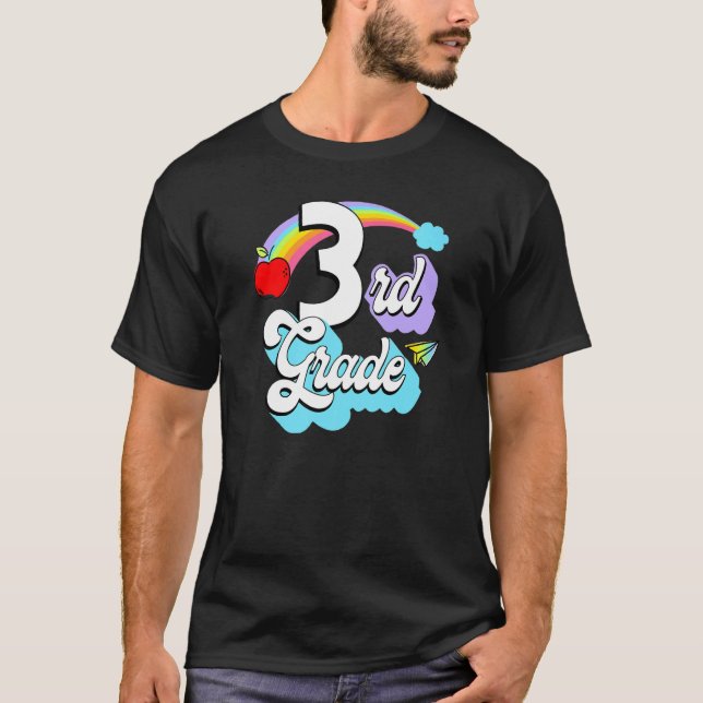Camiseta Arco-Íris Do 3º Grau De Volta Ao Ensino De Terceir (Frente)