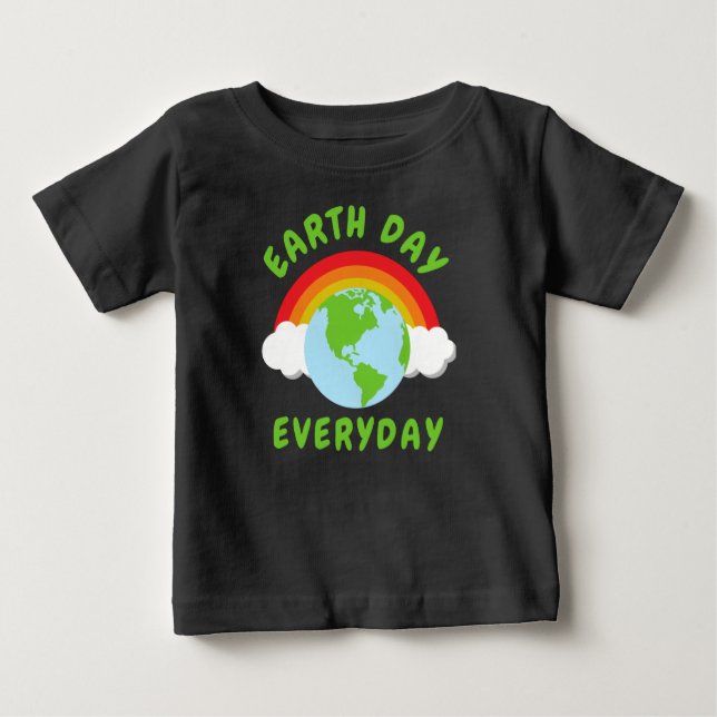 Camiseta Arco-Íris do Dia da Terra (Frente)