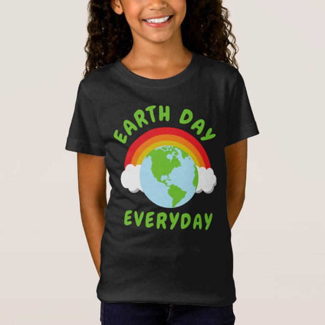 Camiseta Arco-Íris do Dia da Terra (Frente)