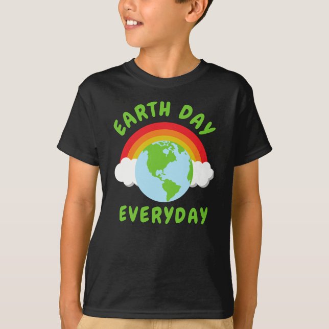 Camiseta Arco-Íris do Dia da Terra (Frente)