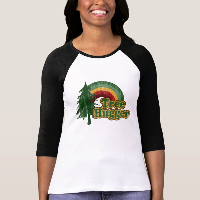 Camiseta Arco-íris do Hippie de Hugger da árvore (Frente)