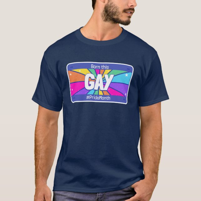 Camiseta Arco-Íris do Orgulho LGBTQ do Mês do Orgu (Frente)