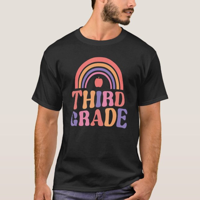Camiseta Arco-Íris Do Terceiro Grau De Volta À Escola No Pr (Frente)