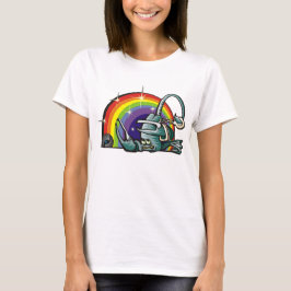 Camiseta Arco-Íris dos anos 1980 com Scorpio Scorpion