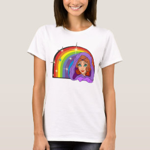 Camiseta arco-íris dos anos 80 com Virgo