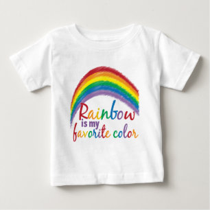 Camiseta arco-íris é a minha cor favorita
