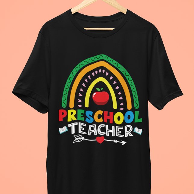 Camiseta Arco-Íris e Apple Pré-Escolar Gráfico (Criador carregado)