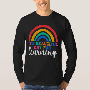 Camiseta Arco-Íris É Um Belo Dia Para Aprender Ruas De Prof